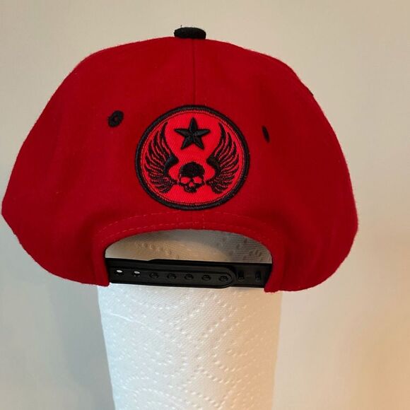 Affliction Cap Hat Unisex  Snapback Color Red Live Fast Patched Front and Back - Picture 11 of 14